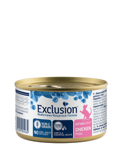 Exclusion Mediterraneo Monoproteico Gatto Kitten Pollo Lattina 85 gr