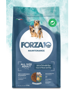 Forza10 Maintenance Cane Adult All Size con Pesce e Riso Crocchette 12,5 kg