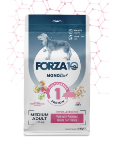 Forza10 MonoDiet Cane Adult Medium con Maiale Crocchette 12 kg