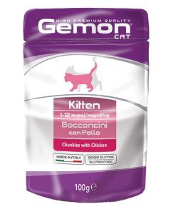 Gemon Gatto Kitten Bocconcini con Pollo Busta 100 gr