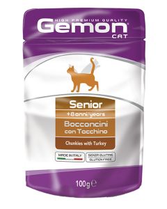 Gemon Gatto Senior Bocconcini con Tacchino Busta 100 gr