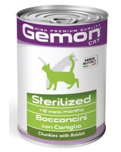 Gemon Gatto Sterilizzato Bocconcini con Coniglio 415 gr