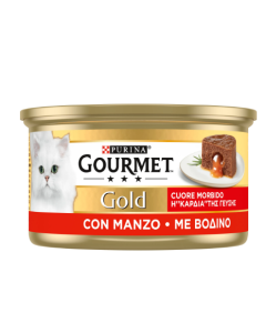 Purina Gourmet Gold Cuore Morbido Gatto Adulto Manzo Lattina 85 gr