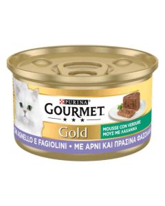 Purina Gourmet Gold Mousse Gatto Adulto Agnello e Fagiolini Lattina 85 gr