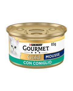 Gourmet Gold Mousse Gatto Adulto Coniglio Lattina 85 gr