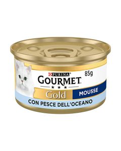 Gourmet Gold Mousse Gatto Adulto Pesce dell'Oceano Lattina 85 gr