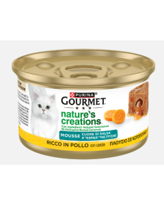 Purina Gourmet Nature's Creations Gatto Adulto Mousse Cuore di Salsa Ricco in Pollo con Carote Lattina 85 g