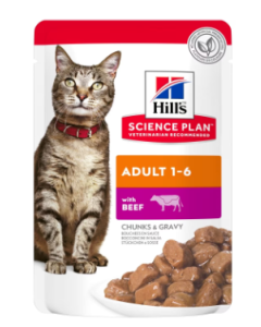 Hill's Science Plan Gatto Adult Bocconcini Manzo in Salsa Gravy Busta 85 gr