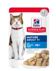 Hill's Science Plan Gatto Mature 7+ Bocconcini Pesce Oceanico in Salsa Gravy Busta 85 gr