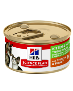 Hill's Science Plan Gatto Kitten e Mother Pollo e Tacchino in Mousse Lattina 85 gr