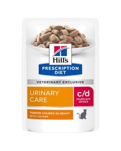 Hill's Prescription Diet Gatto c/d Multicare Stress Bocconcini di Pollo in Salsa  Busta 85 gr