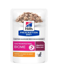 Hill's Prescription Diet Gatto Gastrointestinal Biome Bocconcini di Pollo in Salsa Busta 85 gr