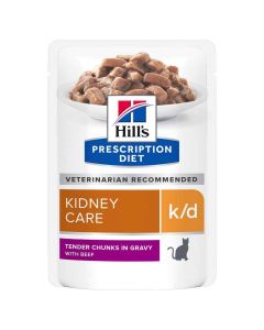 Hill's Prescription Diet Gatto k/d Kidney Care Bocconcini di Manzo in Salsa Busta 85 gr