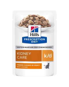 Hill's Prescription Diet Gatto k/d Kidney Care Bocconcini di Pollo in Salsa Busta 85 gr