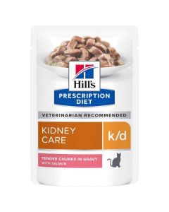 Hill's Prescription Diet Gatto k/d Kidney Care Bocconcini di Salmone in Salsa Busta 85 gr