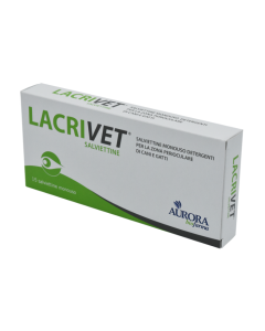 Aurora Biofarma Lacrivet Cane e Gatto Salviettine Oculari Monouso 15 pz 