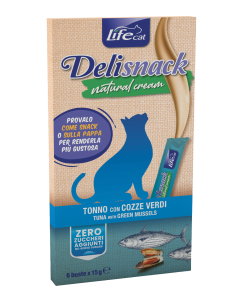 Life Cat Deli Snack Gatto Natural Cream Tonno 15 gr