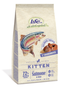 Life Cat Kitten con Salmone Crocchette 1,5 kg