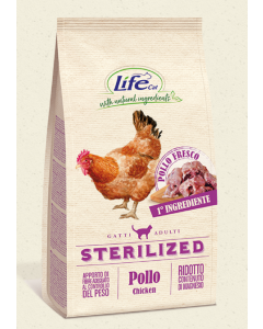 Life Cat Adulto Sterilizzato con Pollo Crocchette