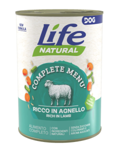 Life Natural Dog Adult Complete Menù Ricco in Agnello Lattina 400 gr