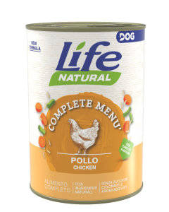 Life Natural Dog Adult Complete Menù Ricco in Pollo Lattina 400 gr