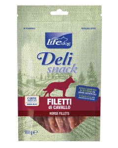 Life Dog Deli Snack Cane Filetti di Cavallo 100 gr