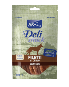 Life Dog Deli Snack Cane Filetti di Cervo 100 gr