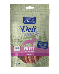 Life Dog Deli Snack Cane Filetti di Maiale 100 gr