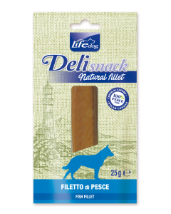 Life Dog Deli Snack Cane Filetto Bollito di Pesce 25 gr