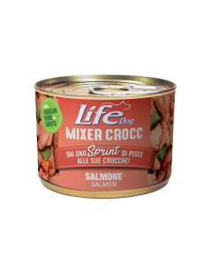 Life Dog Mixer Crocc Cane Salmone con Fagiolini Verdi e Carote Lattina 150 gr