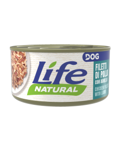 Life Dog Natural Cane Adult Filetti di Pollo con Agnello Lattina 90 gr