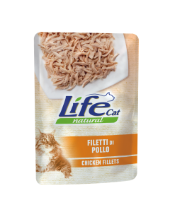 Life Cat Natural Gatto Adulto Filetti di Pollo Busta 70 gr