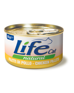 Life Cat Natural Gatto Adulto Filetti di Pollo Lattina 85 gr