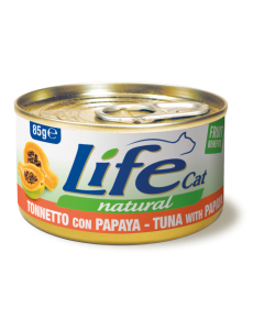 Life Cat Natural Gatto Adulto Tonnetto con Papaya Lattina 85 gr