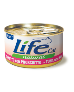 Life Cat Natural Gatto Adulto Tonnetto con Prosciutto Lattina 85 gr