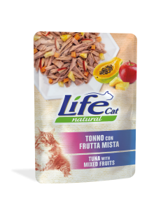 Life Cat Natural Gatto Adulto Tonno con Frutta Mista Busta 70 gr