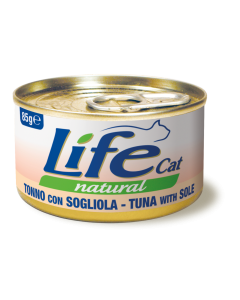 Life Cat Natural Gatto Adulto Tonno con Sogliola Lattina 85 gr