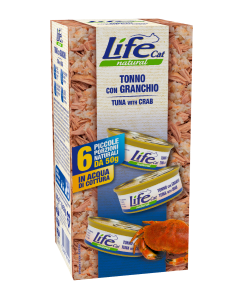 Life Cat Natural Gatto Adulto Tonno con Granchio Multipack 6 pz x 50 gr