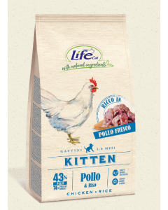 Life Cat Kitten con Pollo Crocchette 1,5 kg