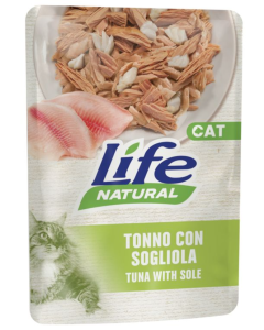 Life Cat Natural Gatto Adulto Tonno con Sogliola Busta 70 gr