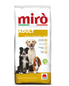 Mirò Cane Adult Pollo Tacchino e Riso Crocchette 20 kg