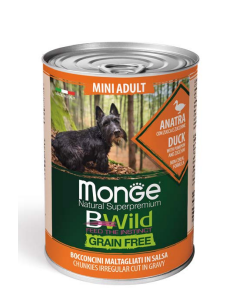 Monge BWild Grain Free Cane Adult Mini Anatra Lattina 400 gr