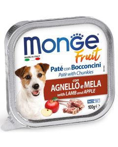 Monge Fruit Cane Paté con Bocconcini Agnello e Mela 100 gr