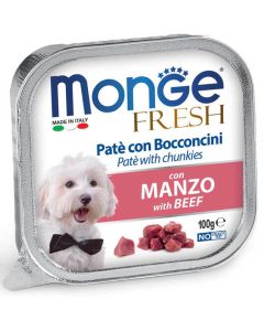 Monge Fresh Cane Paté con Bocconcini Manzo 100 gr