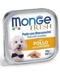 Monge Fresh Cane Paté con Bocconcini Pollo 100 gr