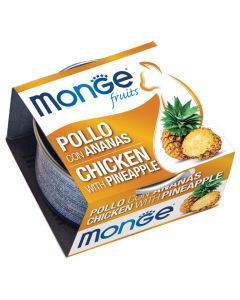 Monge Fruits Gatto Adult Pezzetti di Pollo con Ananas Lattina 80 gr