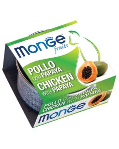 Monge Fruits Gatto Adult Pezzetti di Pollo con Papaya Lattina 80 gr