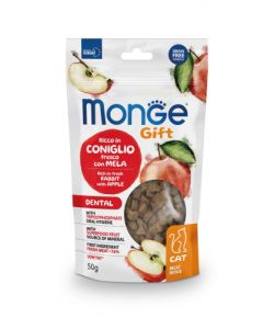  Monge Gift Gatto Dental Meat Minis di Coniglio con Mela 50 gr