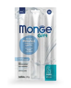 Monge Gift Cane Puppy and Junior Stick di Maiale con Latte 45 gr