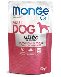 Monge Grill Cane Adult Bocconcini Ricco in Manzo Busta 100 gr